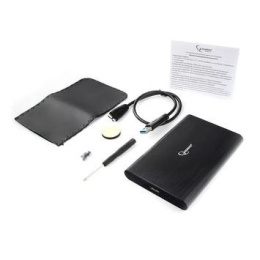 Gembird EE2-U3S-50 Внешний корпус 2.5" чёрный, USB 3.0, SATA, до 2 Тб, алюминий