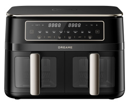 Аэрофритюрница Dreame Air Fryer DZ30 Black номинальное напряжение и частота: 220-240 В 50/60 Гц, номинальная мощность: 3000 Вт, технологии Dual-Source Cyclonic Heat с охватом на 360 градусов, высокотемпературный пар, 8 предустановленных интеллектуальных