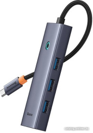 Хаб Baseus BS-OH108 UltraJoy Series 4 порта (USBA to USB3.0*4) Space Grey (B0005280A813-03)
