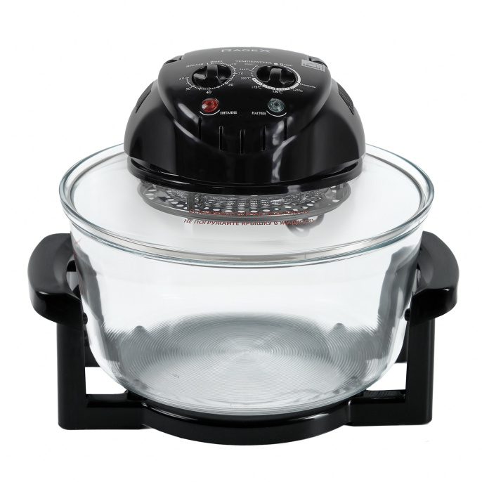 Аэрогриль RAGEX R201-000 5 в 1, 12 + 5 литров, 1400 Вт, черный