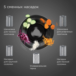 Измельчитель электрический Redmond FP618 80Вт серый