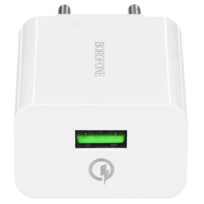 BOROFONE BA21A/ Сетевое ЗУ/ QC 3.0/ 1 USB/ Выход: 5V_9V_12V, 18W/ White (B-02067)