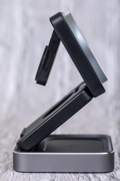 Беспроводное зарядное устройство CABLETIME CE12B (CT-WPG01-PG) 3-в-1, Qi-зарядка, 15 Вт, автодержатель, быстрая зарядка