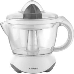 Соковыжималка для цитрусовых Centek 1.2 л, 40 Вт, прозрачный корпус, съёмный кувшин, 2 насадки CT-1232