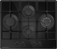 Газовая варочная поверхность Meferi Glass Ultra MGH604 черный