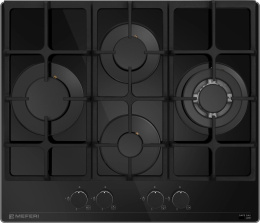 Газовая варочная поверхность Meferi Glass Ultra MGH604 черный