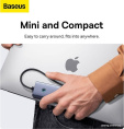 Хаб Baseus BS-OH108 UltraJoy Series 4 порта (USBA to USB3.0*4) Space Grey (B0005280A813-03)