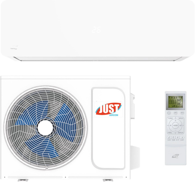 Сплит-система JUST AIRCON Blanche JAE-12HPSA/MB настенная, до 35м2, 12000 BTU, (комплект из 2-х коробок)