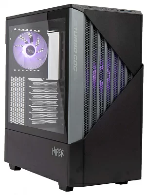 Корпус Hiper CC BG черный без БП ATX 2x120mm 1x140mm 2xUSB3.0 audio bott PSU