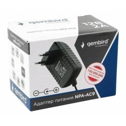 Gembird Блок питания узкий 12В/2А, 24Вт, 1 штекер 5,5х2,5мм NPA-AC9