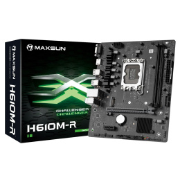 Материнская плата Maxsun MS-Challenger H610M-R H610, LGA1700, 2*DDR4, 1*PCIEx16, 1*PCIEx1, 1*M.2, 4*USB3.2Gen1, 6*USB2.0, 3*SATA3.0, 1G, VGA, HDMI, M-ATX, RTL 6940709699621
