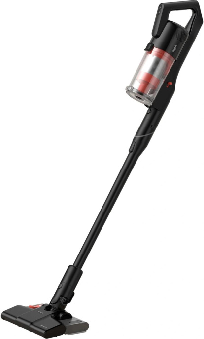 Вертикальный пылесос (handstick) DEERMA DEM-T20W, 180Вт, черный/красный