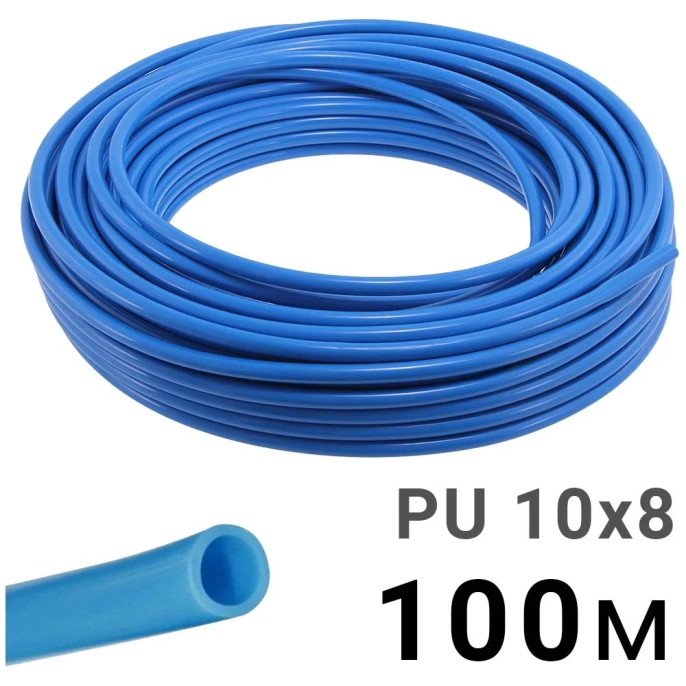 Трубка полиуретановая синяя PI TOOLS PU10-8-100, бухта 100 м, прямая до 8 бар, Арт. 4621
