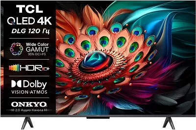 Телевизор QLED TCL 43" 43С655 черный 4K Ultra HD 60Hz DVB-T DVB-T2 DVB-C DVB-S DVB-S2 USB WiFi Smart TV (RUS)