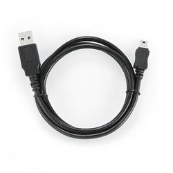 Кабель USB2.0 Cablexpert AM-двухсторонний/MiniUSB, медь, экран, Pro, 0.3м, черный, пакет CC-5PUSB2D-0.3M