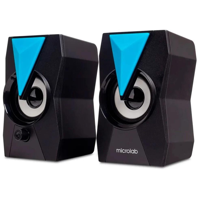 Колонки MICROLAB B22 черный {6 Вт RMS, Распределение мощности 3 Вт x2, Гармонические искажения: 0,5% 1 Вт 1 кГц , Частотная характеристика: 120 Гц - 20 кГц, Соотношение сигнал/шум: 65 дБ}