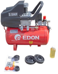 Компрессор поршневой Edon OAC-25/1600 масляный 198л/мин 25л 1600Вт красный