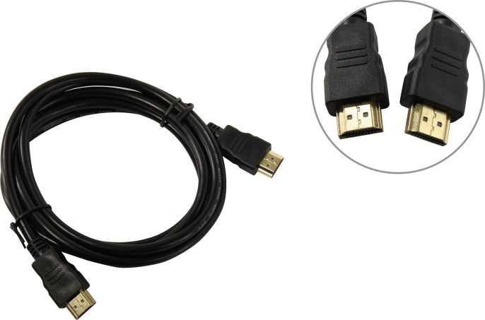 Кабель HDMI ExeGate EX-CC-HDMI-2.0 19M/19M, 2м, v1.4b, позолоченные контакты EX294684RUS