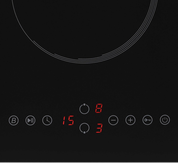 Индукционная варочная поверхность Krona Vento 30 BL V1, конфорок: 2 шт.,  стеклокерамика,  независимая, черный