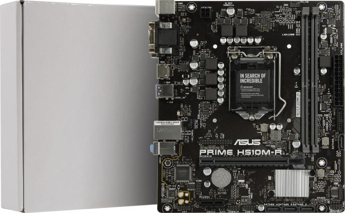 Материнская плата ASUS PRIME H510M-R-SI, Socket LGA 1200, Intel H510, mATX, Ret (White Box)