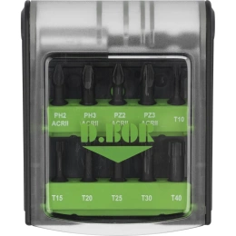 Набор бит IMPACT 11 шт с магнитным держателем Torsion D.BOR D-SET-11C-1-IMP