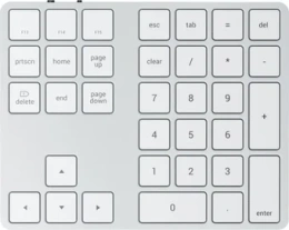 Беспроводной блок клавиатуры Satechi Aluminum Extended Keypad. Цвет серебряный.