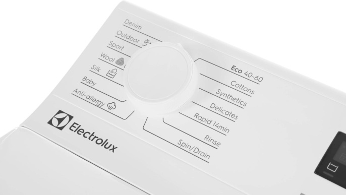 Стиральная машина Electrolux EW6TN5261F, с вертикальной загрузкой, 6кг, 1200об/мин, с английской панелью управления