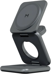 Беспроводное зарядное устройство Magssory Fold Midnight (WCH043m) (для наушников, для смартфона, для умных часов, 3 в 1 для Samsung, с магнитами)