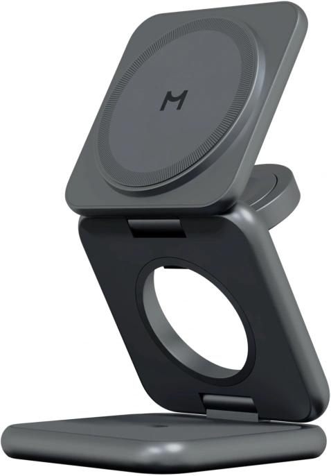 Беспроводное зарядное устройство Magssory Fold Midnight (WCH043m) (для наушников, для смартфона, для умных часов, 3 в 1 для Samsung, с магнитами)
