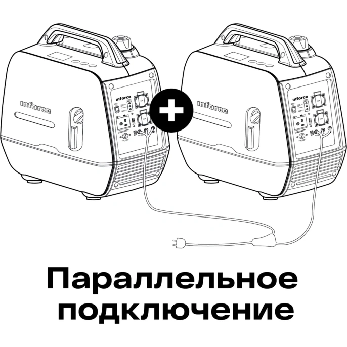 Инверторный генератор Inforce Yamaha Engine; 2 кВт; USB; тихий IGC 2000 04-03-23