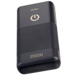 Perfeo Powerbank 20000 mah + Micro usb /In Micro usb /Out USB 1 А, 2.1A/ Black PF_B4298