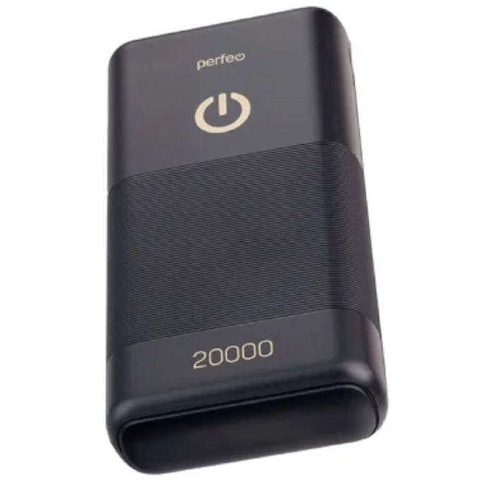 Perfeo Powerbank 20000 mah + Micro usb /In Micro usb /Out USB 1 А, 2.1A/ Black PF_B4298