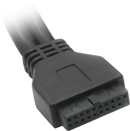 Планка USB на переднюю панель ExeGate U5H-627, 5,25", 2*USB3.0+2*HD Audio, черная, металл, подсоед. к MB EX289291RUS