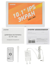 Цифровая фоторамка Digma PF-1043,  10.1", белый [pf1043w]