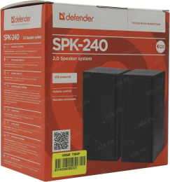 Колонки Defender SPK 240, 2.0, черный [65224]