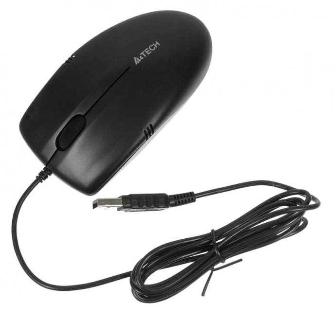 Мышь проводная A4TECH OP-530NU, оптическая, USB, 1200dpi, черный