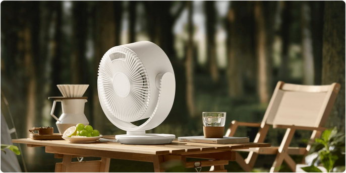 Вентилятор настольный/напольный Xiaomi Smart Desktop Air Circulation Fan 18Вт скоростей:100 белый