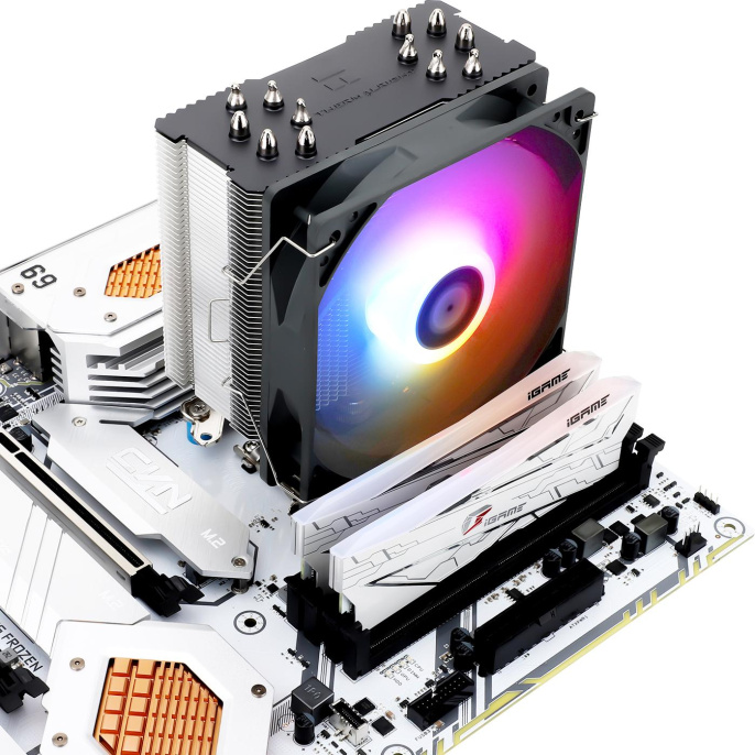 Кулер для процессора/ CPU Cooler Thermalright Burst Assasin 120 ARGB 4-pin PWM, 154mm, Ni/CU, 6x6mm, ARGB, 1x120mm, 66.17CFM, 25.6dBA, 1550RPM, S: 1700, 1200, 115X, AM5, AM4 (BA120-ARGB)