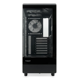Корпус без блока питания Case HSPD F510, Panoramic Mid Tower, Black, TG, 0.5 SPCC, 3x120mm ARGB Orbis F1 ATX, mATX, mITX 180/280/160mm 1x2.5", 1x3.5", 7xPCI 2xUSB-A 3.0 356x218x467mm (F510-TGBK-ARGB)