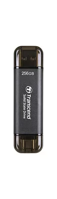 Внешний SSD диск 256Gb Transcend ESD310C TS256GESD310C, USB 3.2 Gen 2, Type C (черный, два разъема: USB Type-A и Type-C)