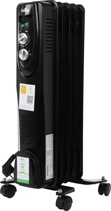 Радиатор масляный Ballu Classic BOH/CL-05BRN 1000Вт черный