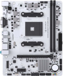 Материнская плата Maxsun MS-Challenger B450M ICE mATX, 22x17.5 см, AMD B450, 2xDDR4 DIMM, 3200МГц, до 64GB, звук 5.1, 4xSATA3.0 6Gb/s , 1xM.2, 1xPCIe3.0x16, 1xPCIe3.0x1