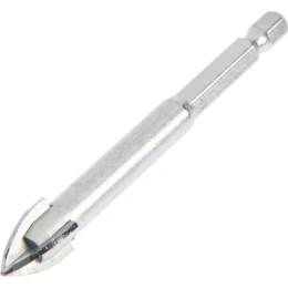 Сверло по керамике твердосплавное (12 мм; крестовый наконечник; шестигранный хвостовик) ТУНДРА 1443771