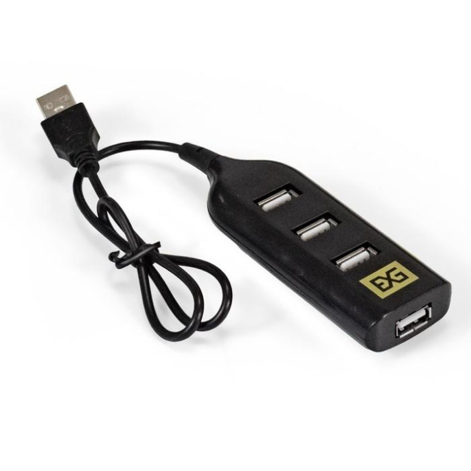 USB-Хаб концентратор 4-в-1 ExeGate DUB-42 кабель-адаптер USB2.0 -- 4xUSB2.0, Plug&Play, черный EX293976RUS