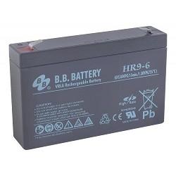 АКБ B.B. Battery HR 9-6 HR9-6FR 6В 9Ач, ДхШхВ 151x34x94 мм, масса 1.4 кг, клеммы F2