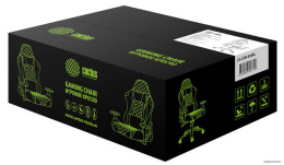 Кресло игровое Cactus CS-CHR-030BL, экокожа, до 120кг, регулируемые 2D подлокотники,  черный