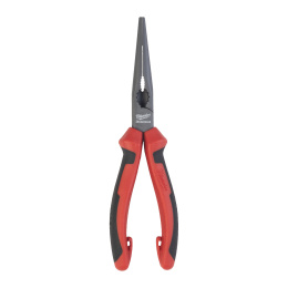 Длинногубцы Milwaukee 4932492465 205мм (прецизионный шарнир, встроенный накидной ключ для затяжки или отвинчивания метрических болтов M10, двухкомпонентная конструкция ручки, отверстие для шнурка)