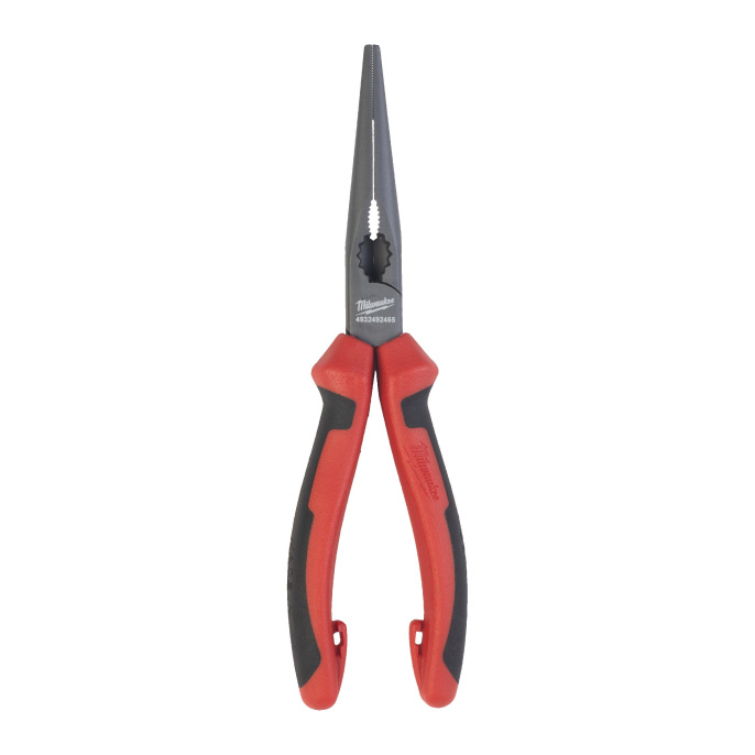 Длинногубцы Milwaukee 4932492465 205мм (прецизионный шарнир, встроенный накидной ключ для затяжки или отвинчивания метрических болтов M10, двухкомпонентная конструкция ручки, отверстие для шнурка)