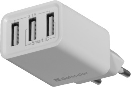 Defender Сетевой адаптер UPA-31 белый, 3xUSB, 5V/3.1А 83587