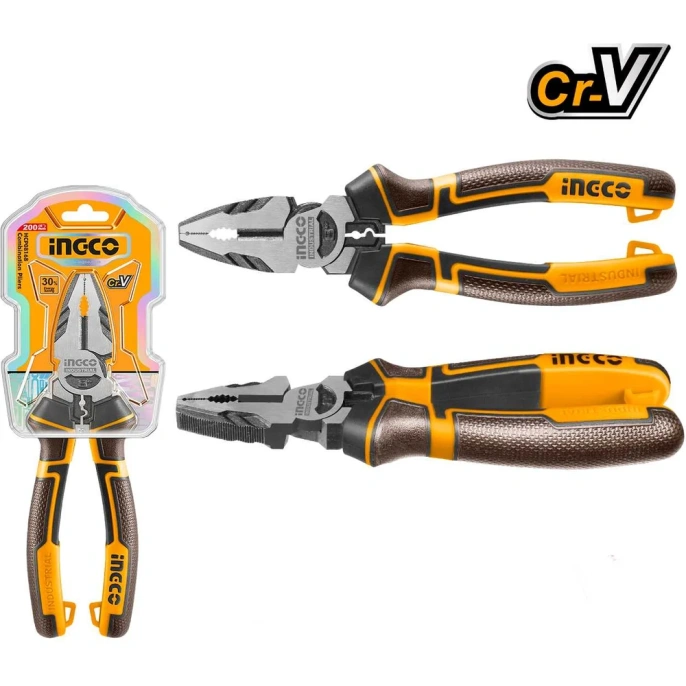 Комбинированные плоскогубцы INGCO 200мм INDUSTRIAL HHCP28200